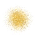 Gold glitter on white background. Vector shine texture. Design element for cards, invitations, posters and banners Royalty Free Stock Photo